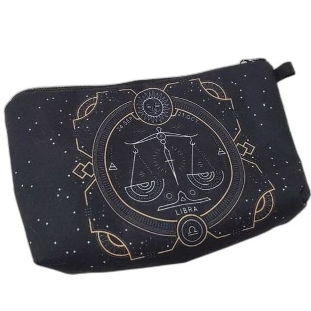 Libra makeup bag zodiac astrology NEW never used